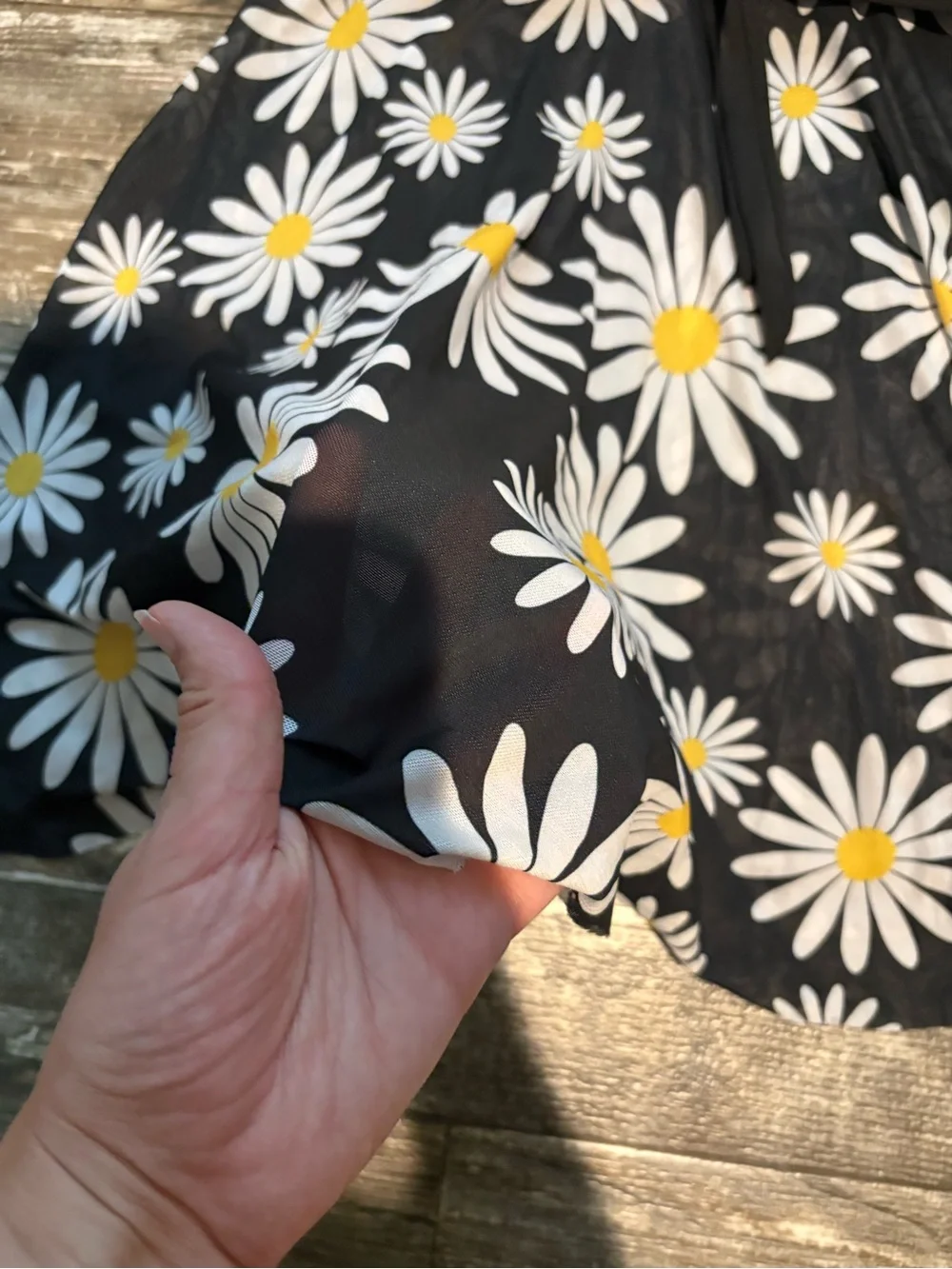 NWOT Black Daisy Swim Dress Women’s Size 3XL